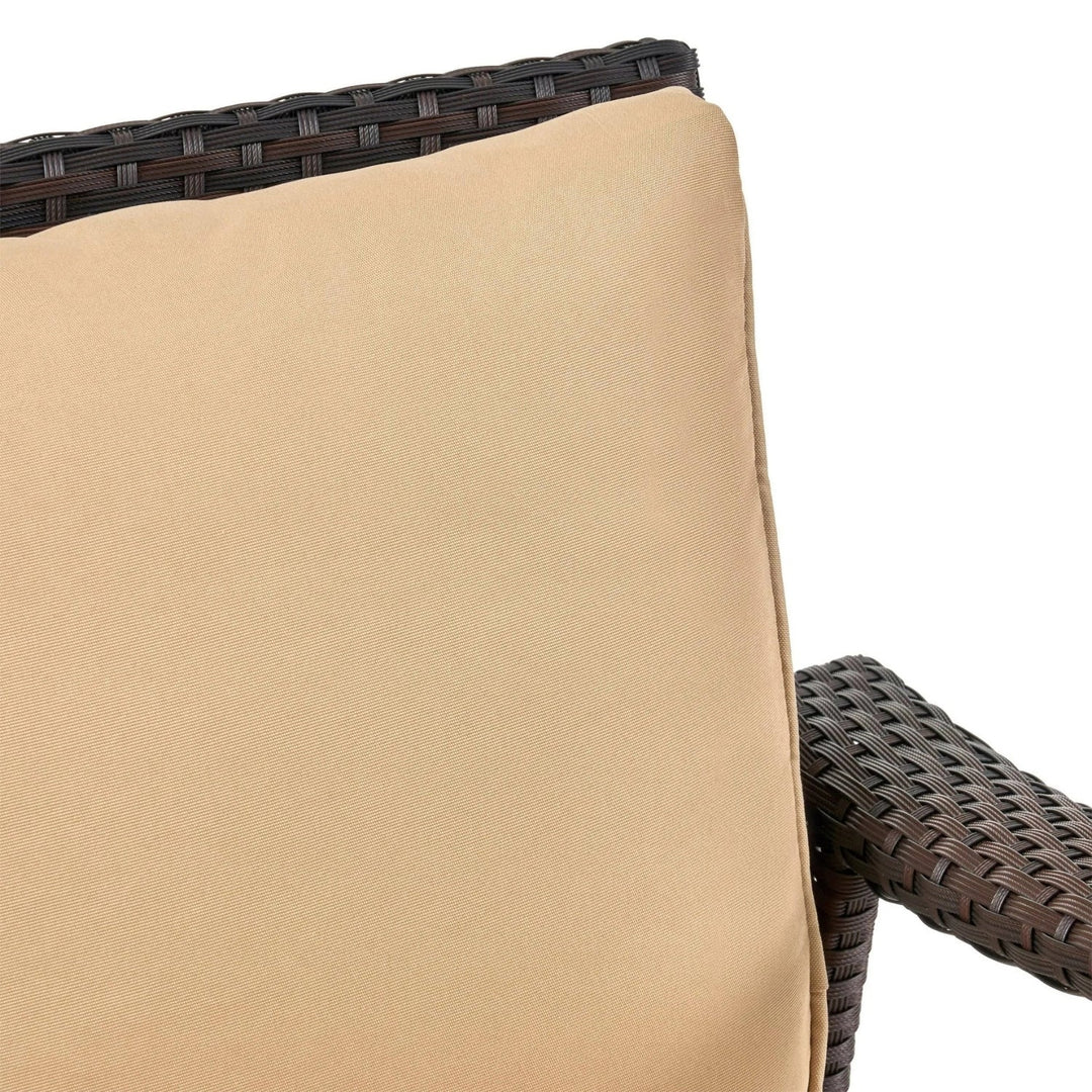 Yoko Brown 8 Seater Outdoor Wicker Conversation Set