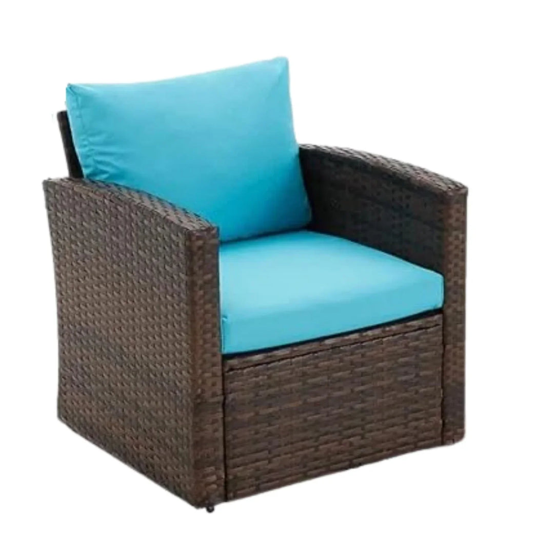 Radhani Outdoor 7-Seater Wicker Sectional Sofa Set