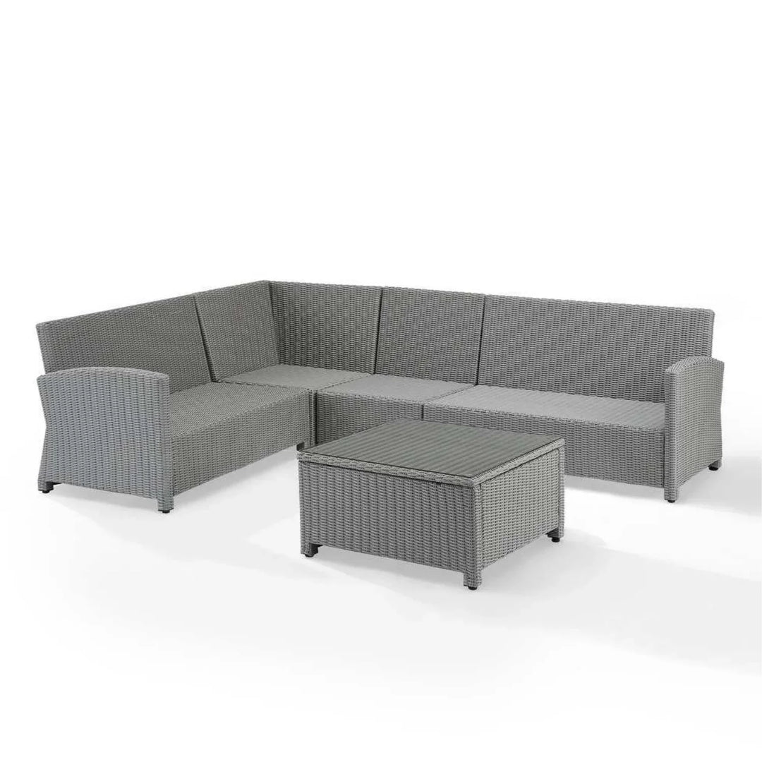 Piper L-Shape Outdoor Wicker Sofa Set