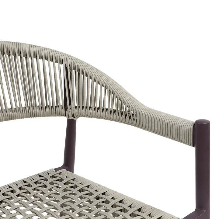 Mrinalini 2-Piece Outdoor Rope Patio Dining Chairs