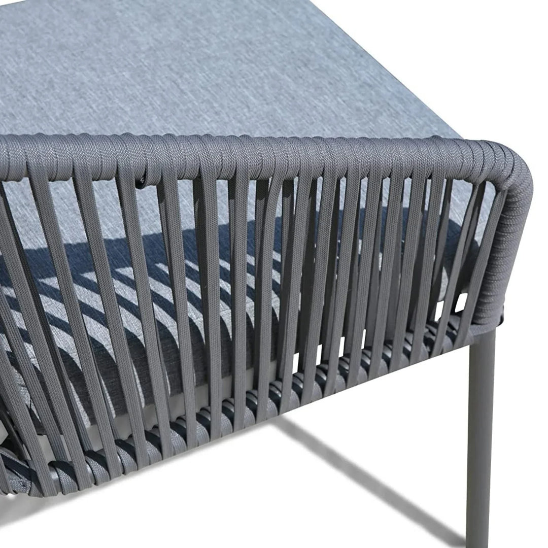 Valencia 4-Piece Outdoor Rope Patio Sofa Set (Grey)