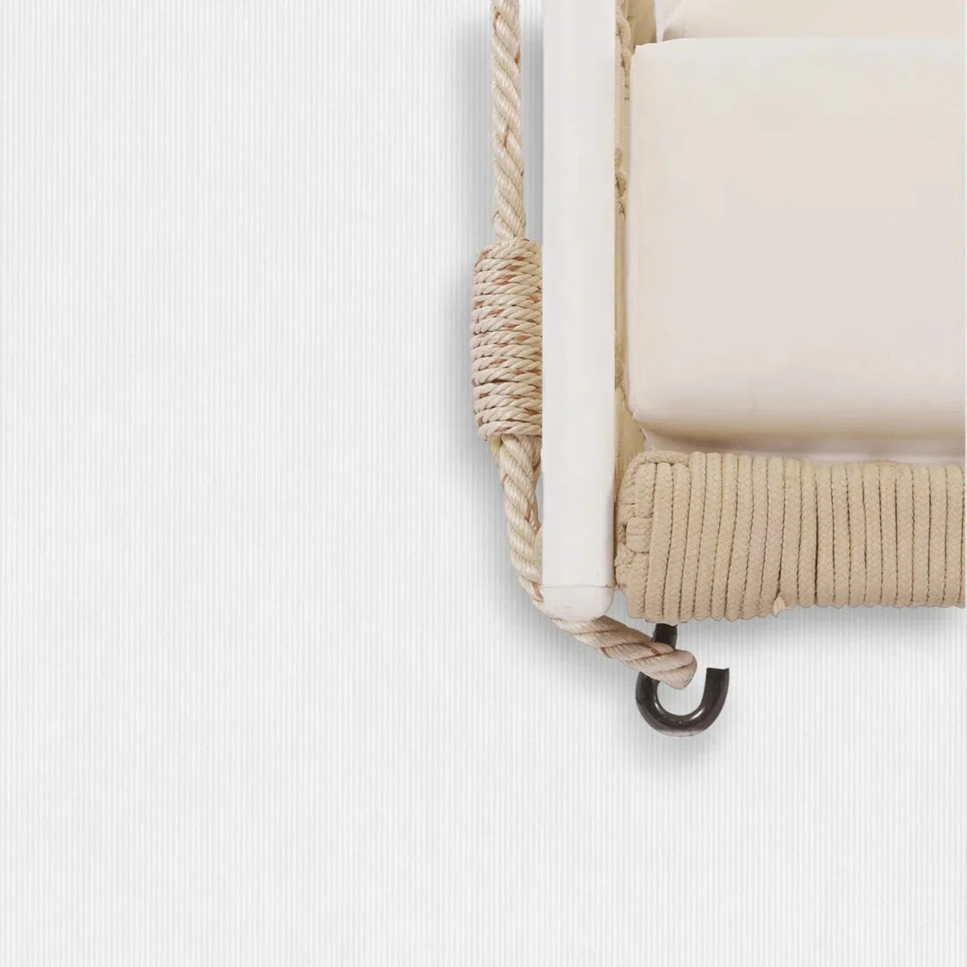 Outdoor Rope Swing 2-Person Hanging Chair, Weatherproof Porch Swing