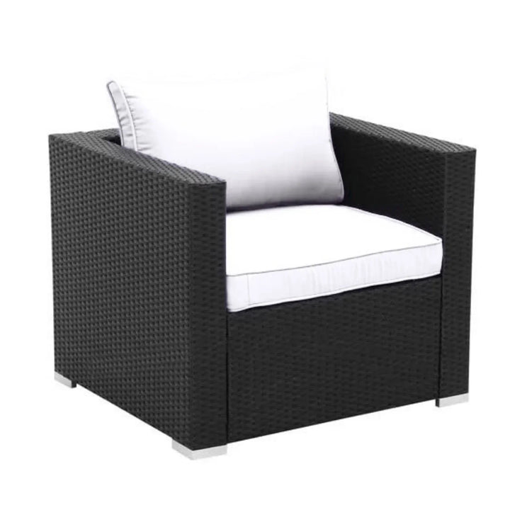 Tamara 6-Piece Outdoor Conversation Set (Black/Off-White)