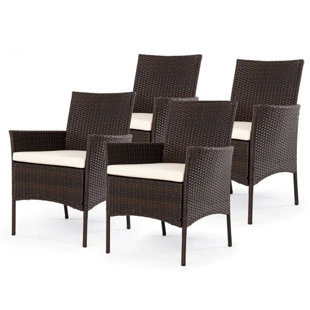 Anisa 4-Piece Outdoor Rattan Wicker Patio Dining Chairs