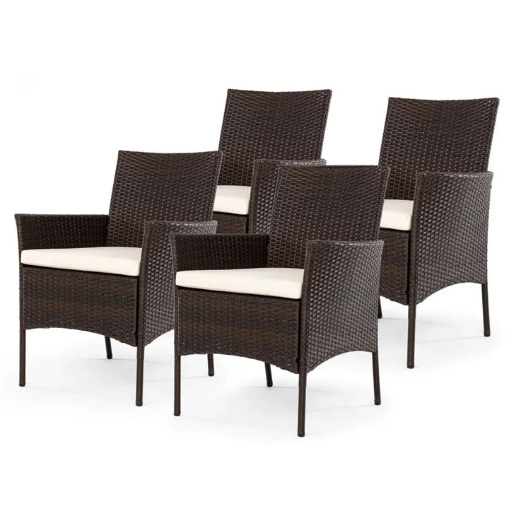 Anisa 4-Piece Outdoor Rattan Wicker Patio Dining Chairs