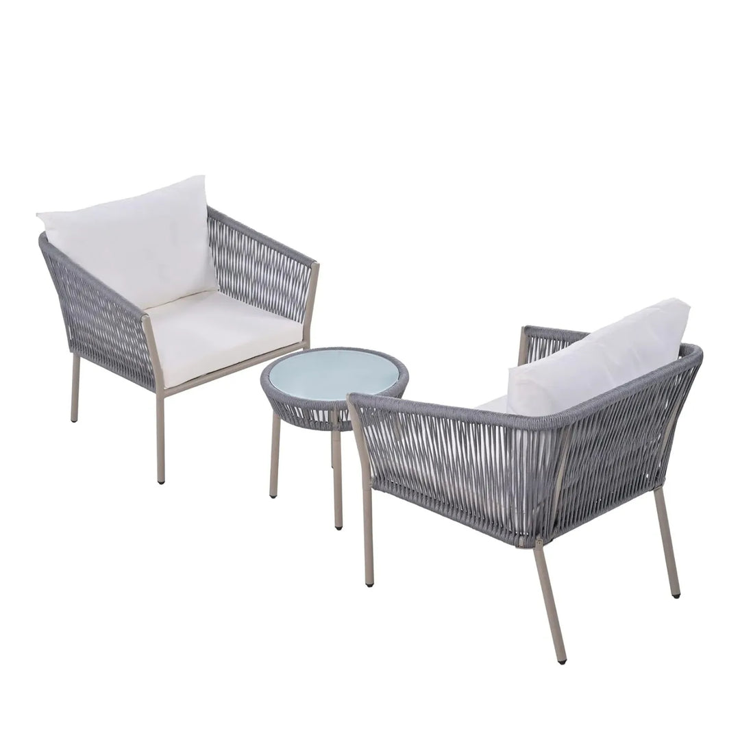 Ruqayyah 3-Piece Rope Patio Set - Perfect for Outdoor