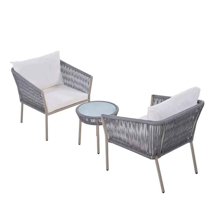 Ruqayyah 3-Piece Rope Patio Set - Perfect for Outdoor