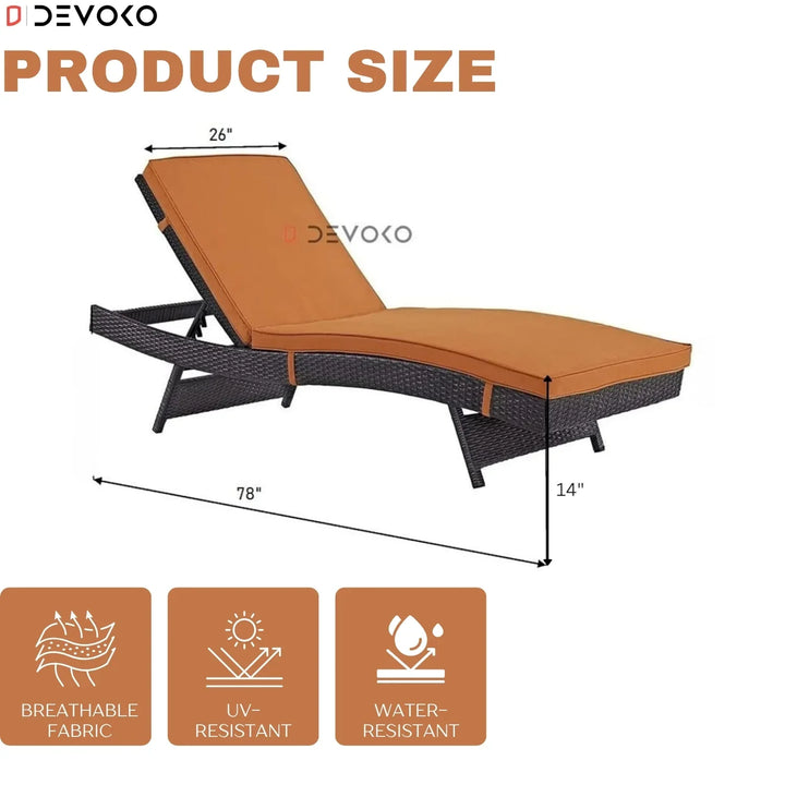 Bettina Outdoor Rattan Wicker Chaise Lounger For Poolside