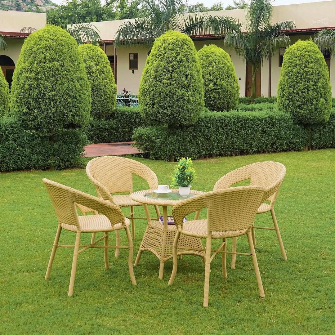 Tatiana 5-Piece Outdoor Rattan Wicker Patio Bistro Set
