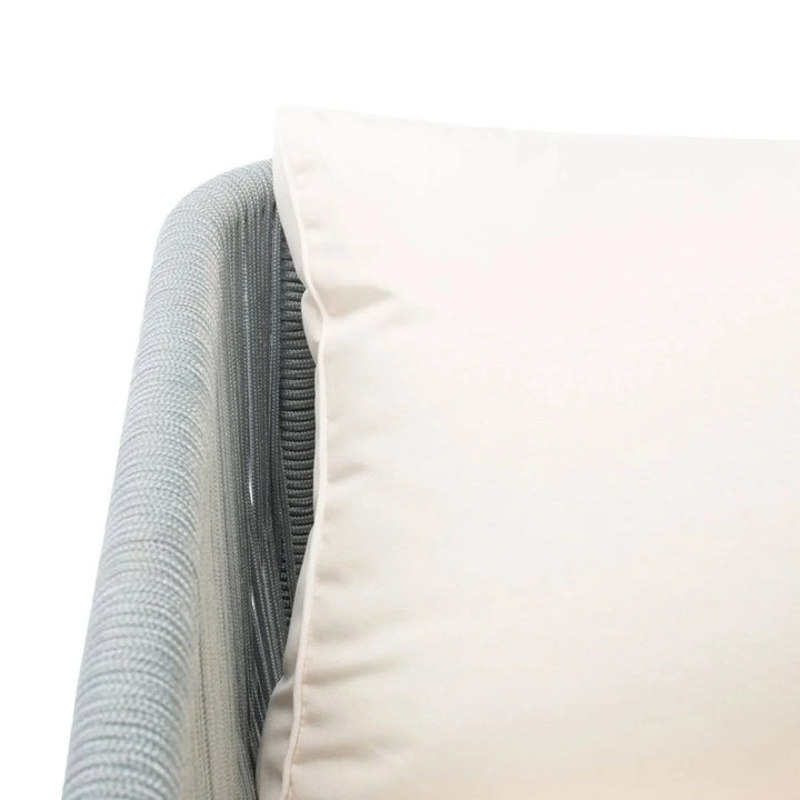 Adele Outdoor Grey Rope L-Shape All Weather Sectional Sofa Set