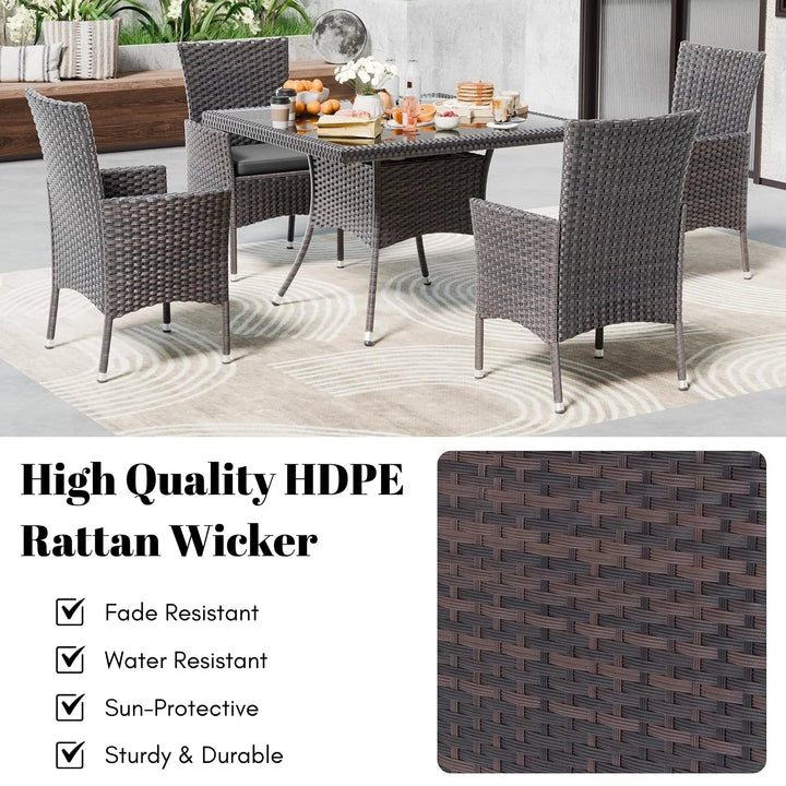 Hansika 10-Piece Outdoor Patio Rattan Dining Set