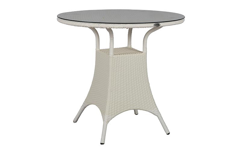 Tubl Outdoor Patio Seating Set 4 Chairs and 1 Table Set (White)