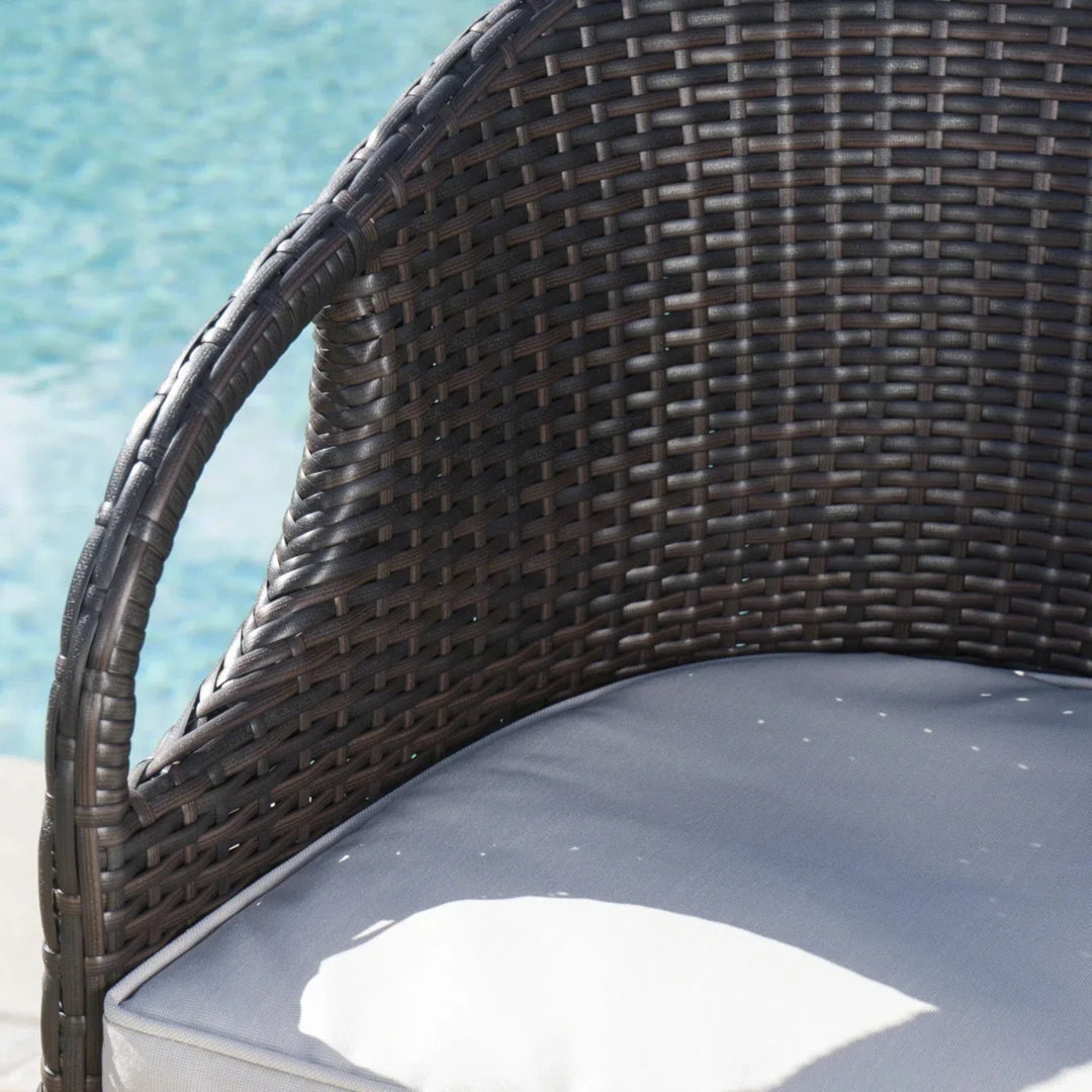 Amaris 5 Piece Outdoor Wicker Bar Set with High Top Table