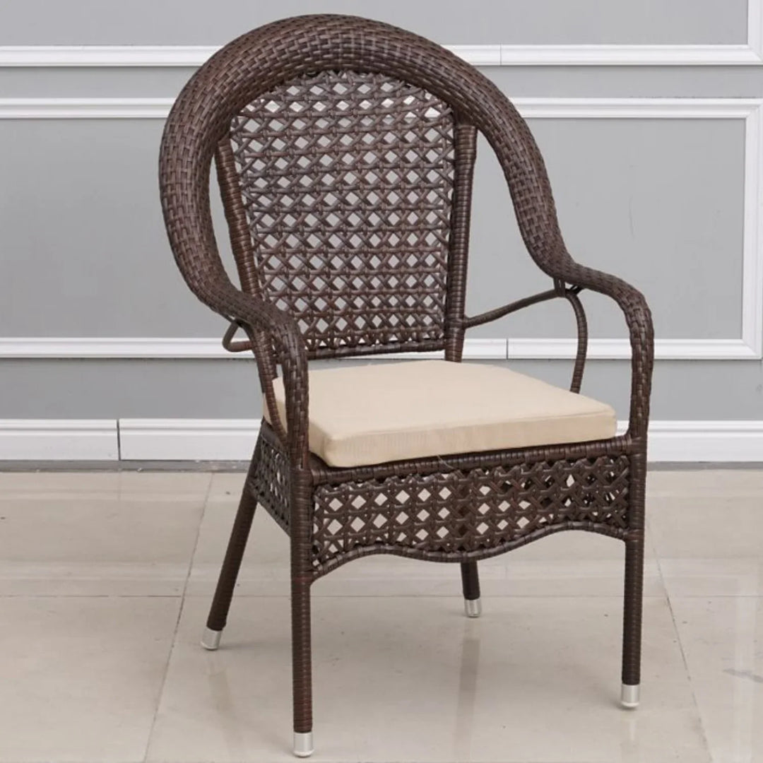 Balqis Outdoor All-Weather Resistant Rattan Wicker 5-Piece Dining Set