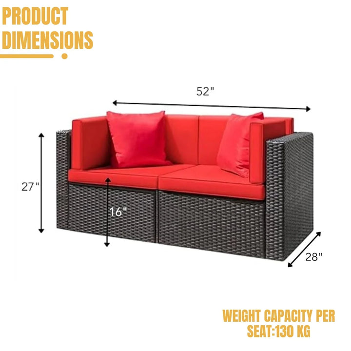 Eshanvi Outdoor All-Weather Rattan Wicker Single Seater Sofa