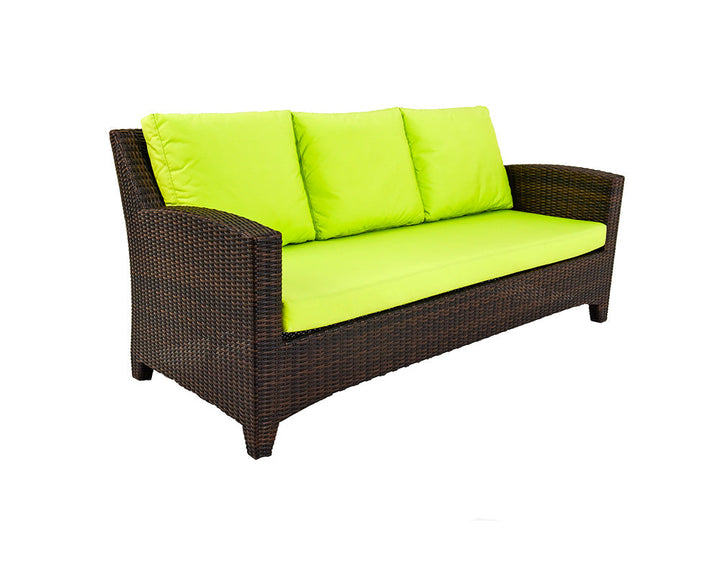 Alfonsoo Outdoor Patio Sofa Set 5 Seater and 1 Center Table (Dark brown)