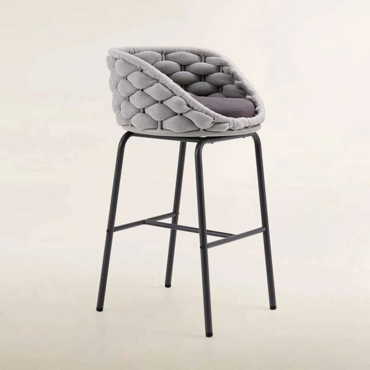 Natalia 2-Piece Outdoor Rope Bar Chairs – Stylish Comfort Built to Last