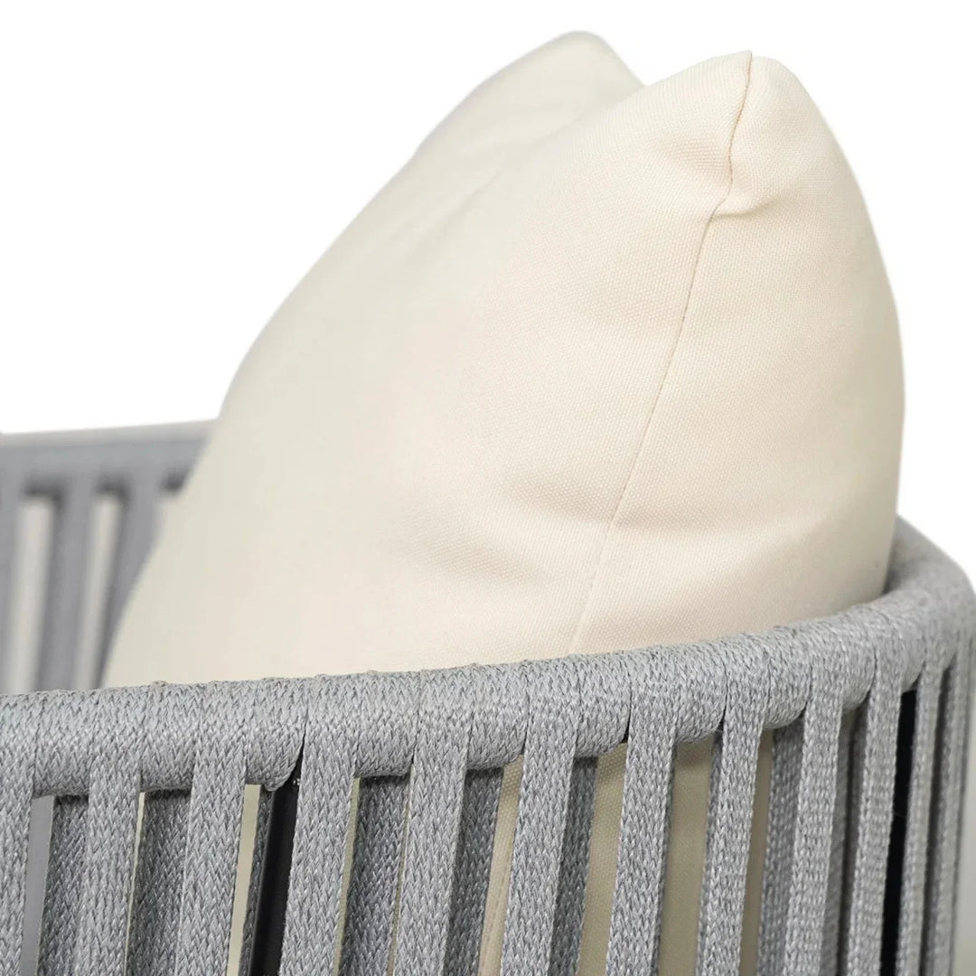 Vibhuti Outdoor 4-Piece Rope Woven Conversation Sofa Set with Wooden Top Table