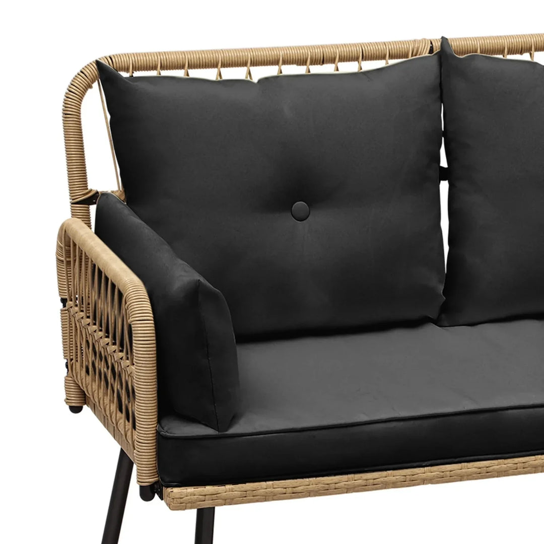 Haisley Outdoor Rope Loveseat Sofa