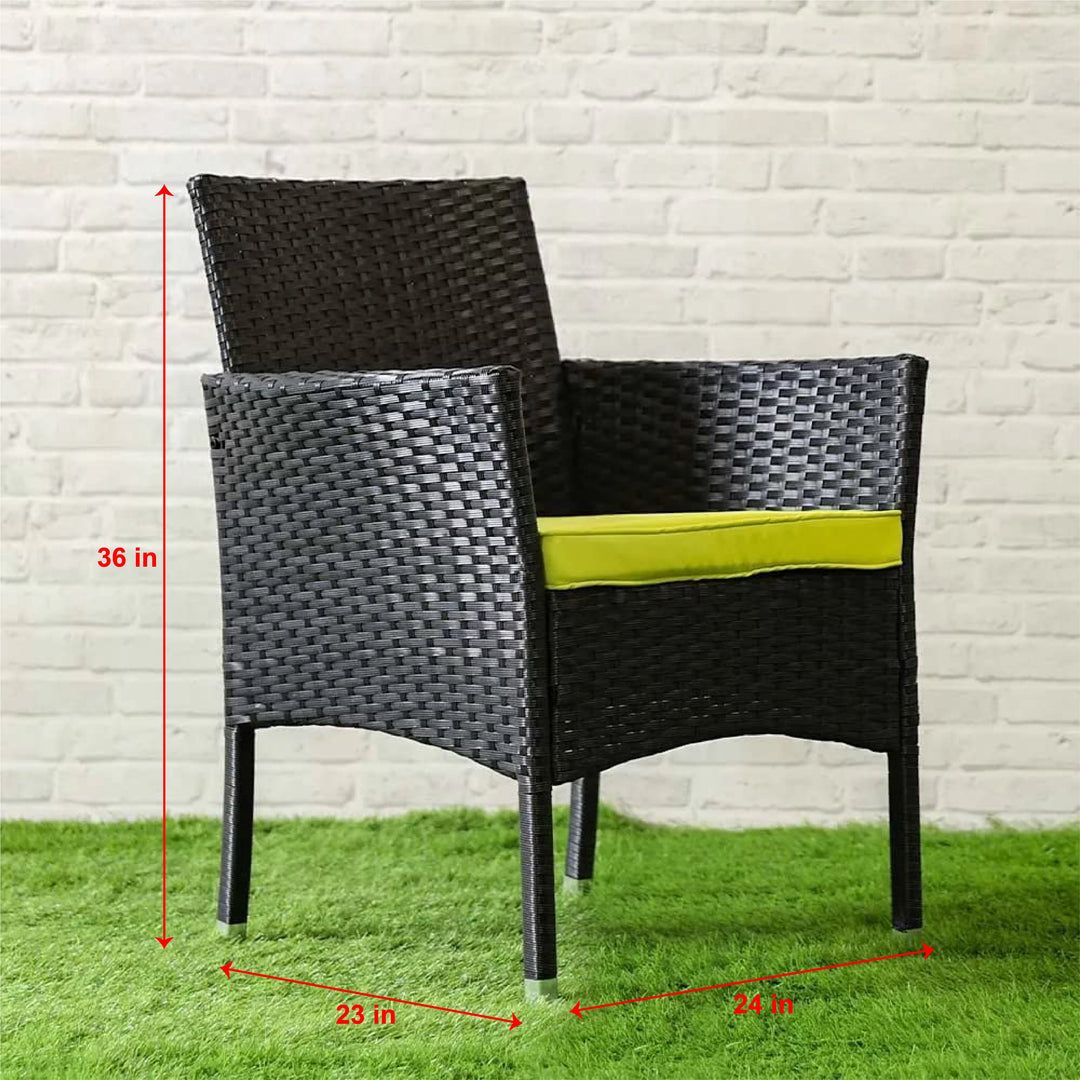 Hamper Outdoor Sofa Set 2 Seater , 2 Single seater and 1 Center Table Set (Black)