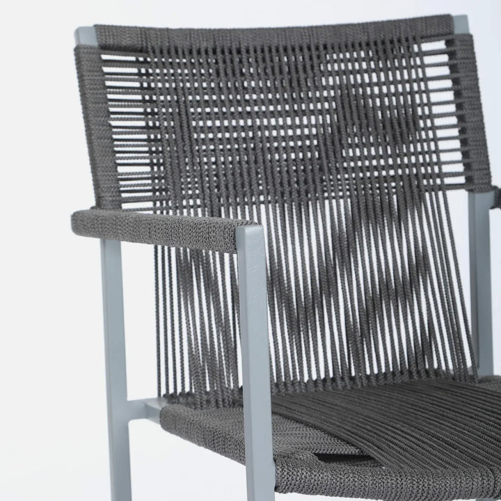 Jovie Outdoor Rope 3-Piece Patio Set (Grey)