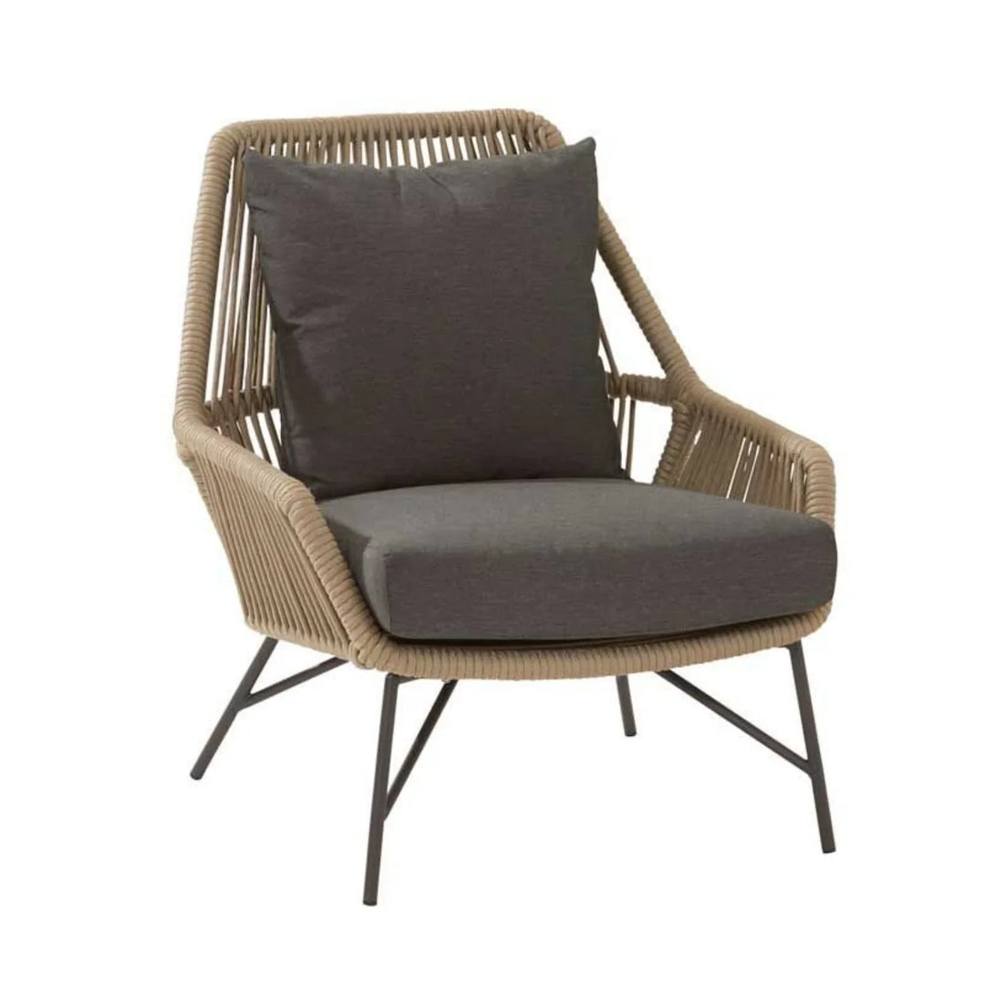 Sophie 4-Piece Outdoor Rope Patio Conversation Loveseat Furniture