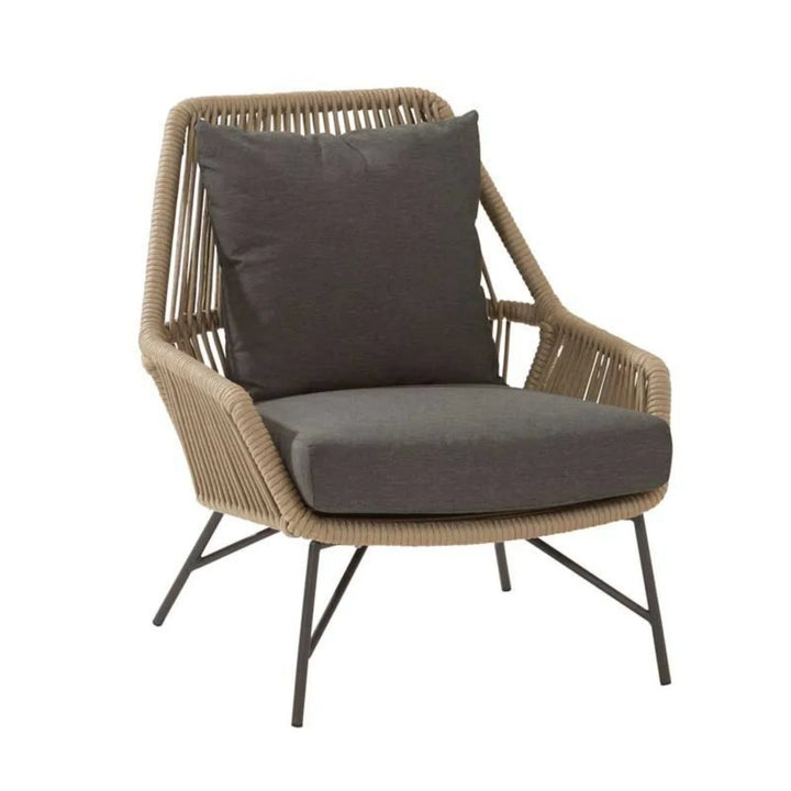 Sophie 4-Piece Outdoor Rope Patio Conversation Loveseat Furniture