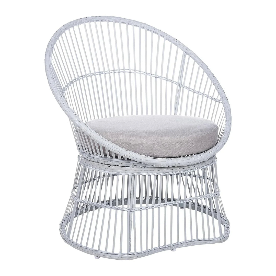 Liora Outdoor Rope Patio Set with Glass Top Table