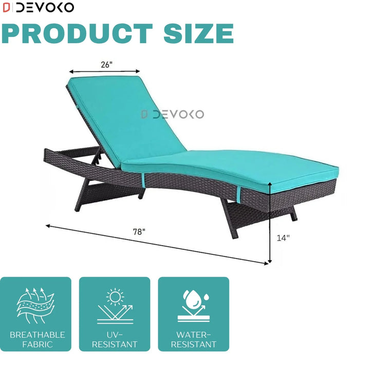 Aleida Outdoor Rattan Wicker Chaise Lounger For Poolside