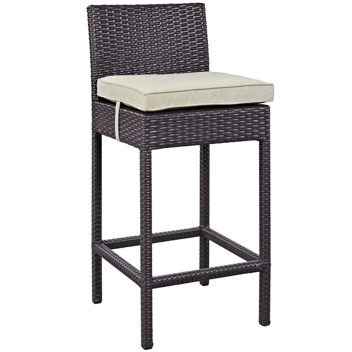 Volta Outdoor Patio Bar Sets 4 Chairs and 1 Table (Dark Brown)