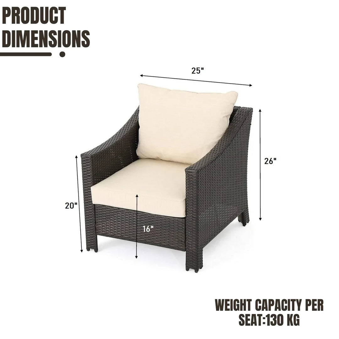 Ai Diya 1-Piece Outdoor Wicker Single Seater Sofa