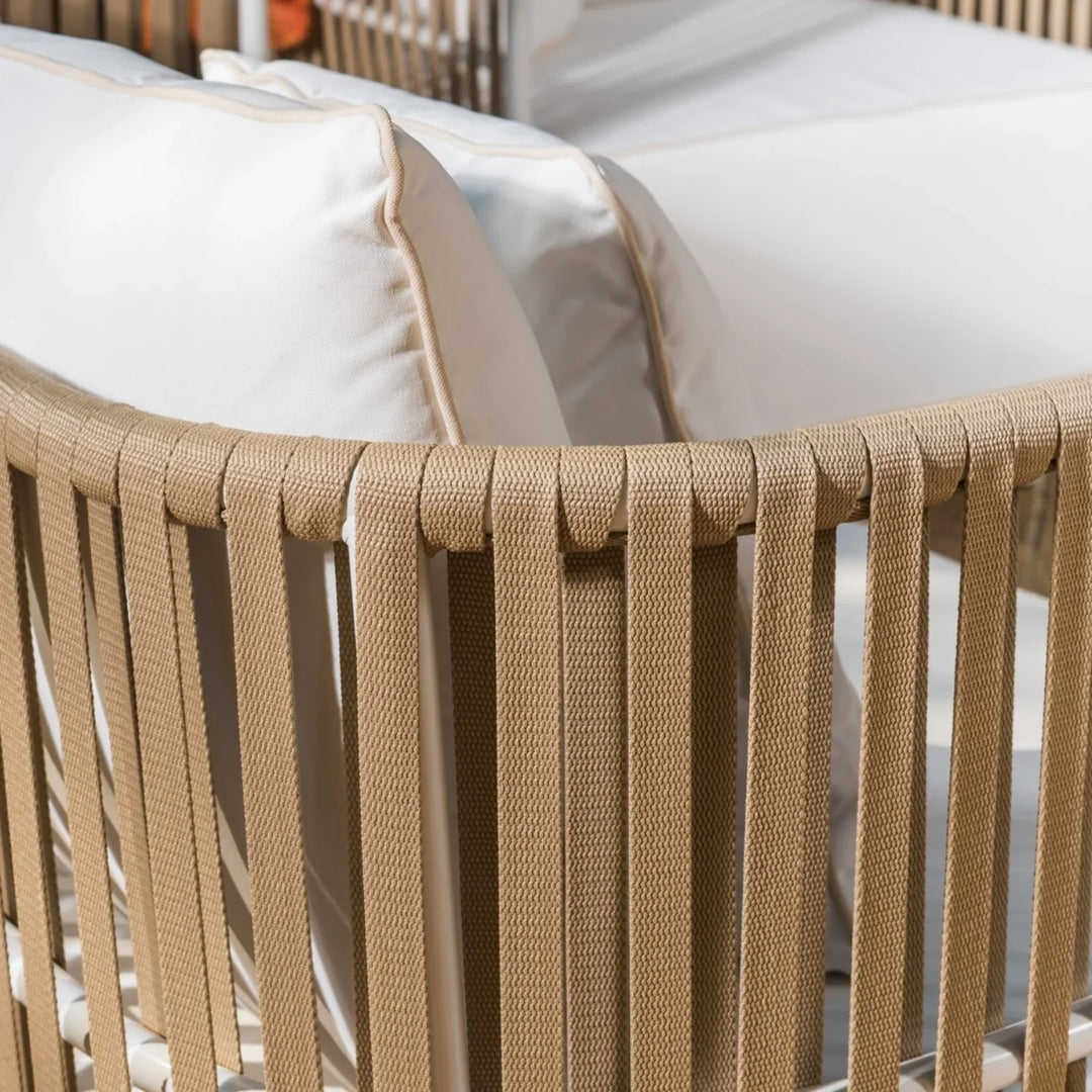 Suyin All-Weather Rope 4- Seater Sofa Set With Glass Top Table