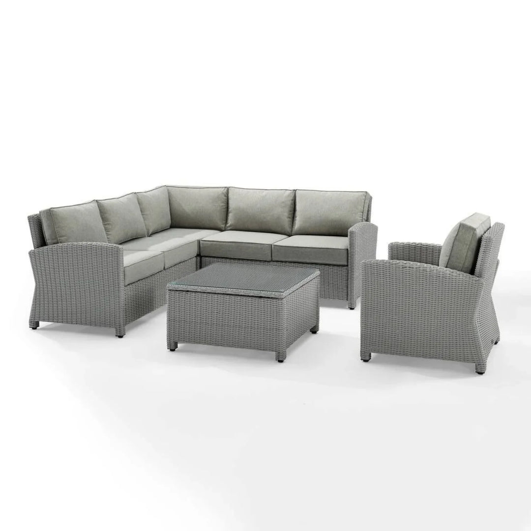 Londyn L-Shape Outdoor Wicker Sofa Set