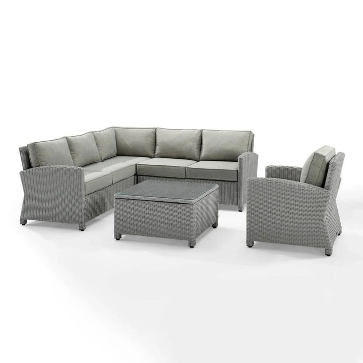 Londyn L-Shape Outdoor Wicker Sofa Set