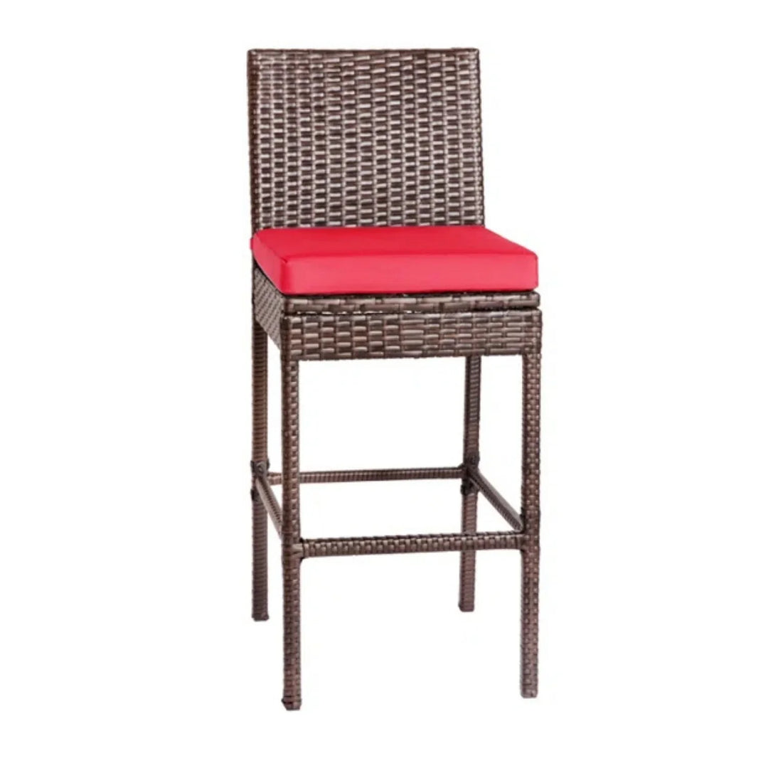 Asami All-Weather Rattan Wicker Bar Set with High-Top Outdoor Table & Chairs