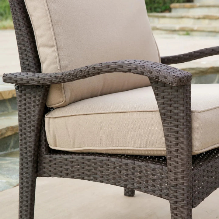 Qiao 4 Pieces Patio Furniture Set, Outdoor Sectional Sofa