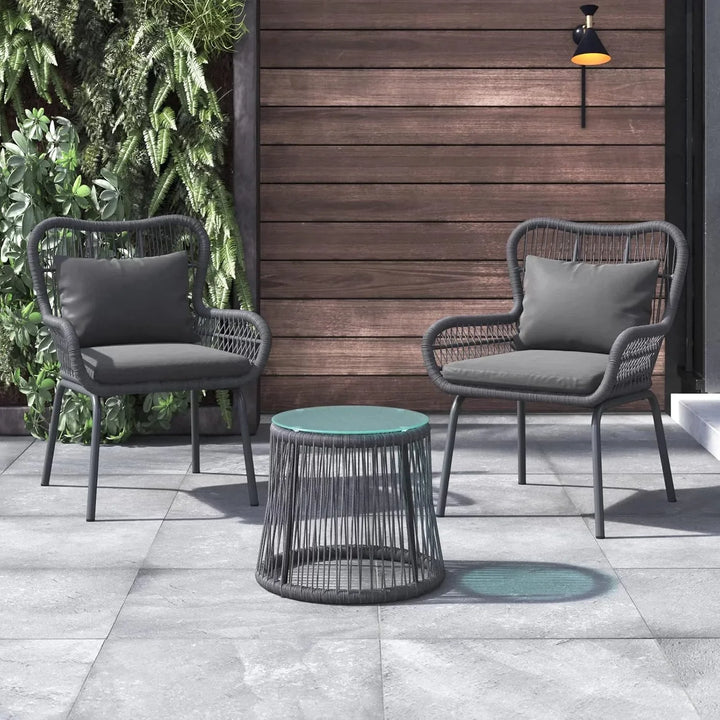 Marguerite Outdoor Patio Garden 3 Piece All Weather Resistant Furniture Set