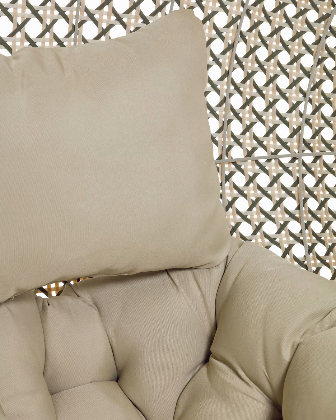 Fabula Single Seater Hanging Swing Without Stand For Balcony, Garden Swing (Beige)