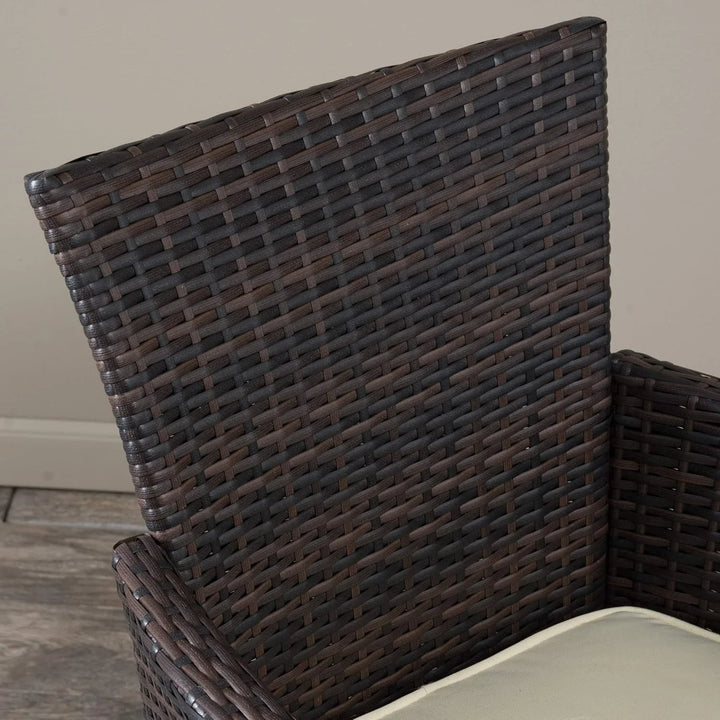 Palesa 7-Piece Outdoor Rattan Wicker Dining Table Set