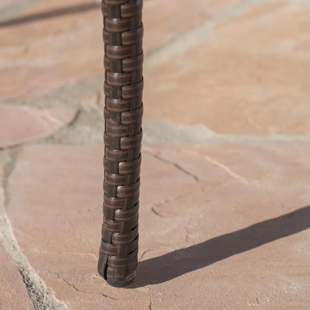 Lopamudra Outdoor All-Weather Resistant Rattan Wicker 5-Piece Dining Set