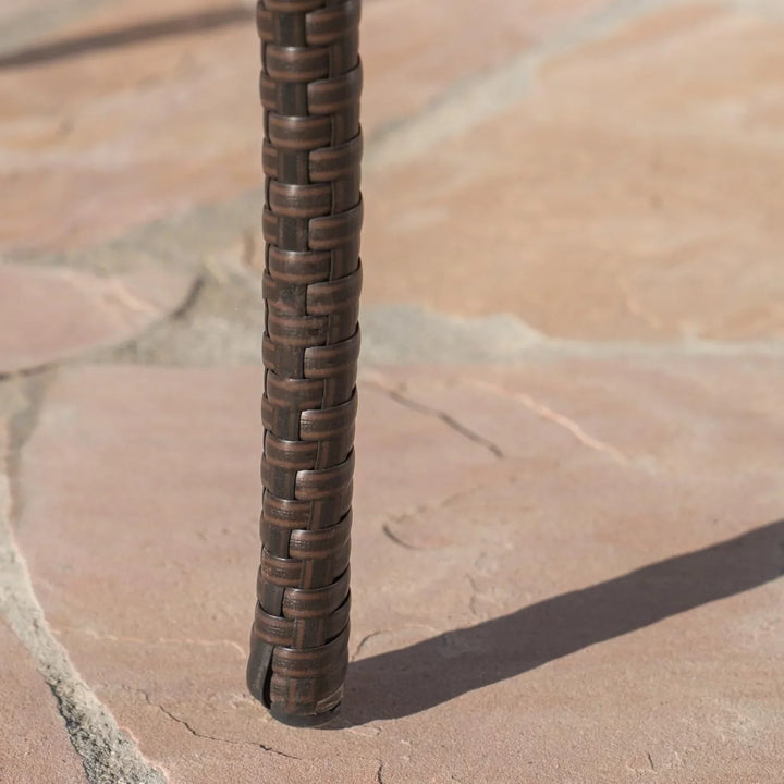 Lopamudra Outdoor All-Weather Resistant Rattan Wicker 5-Piece Dining Set