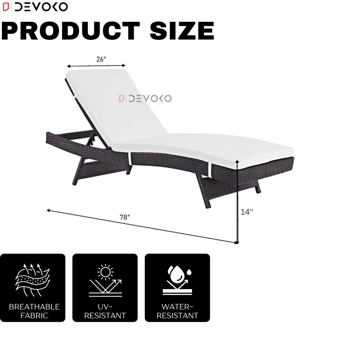 Hilda Outdoor Rattan Wicker Chaise Lounger For Poolside