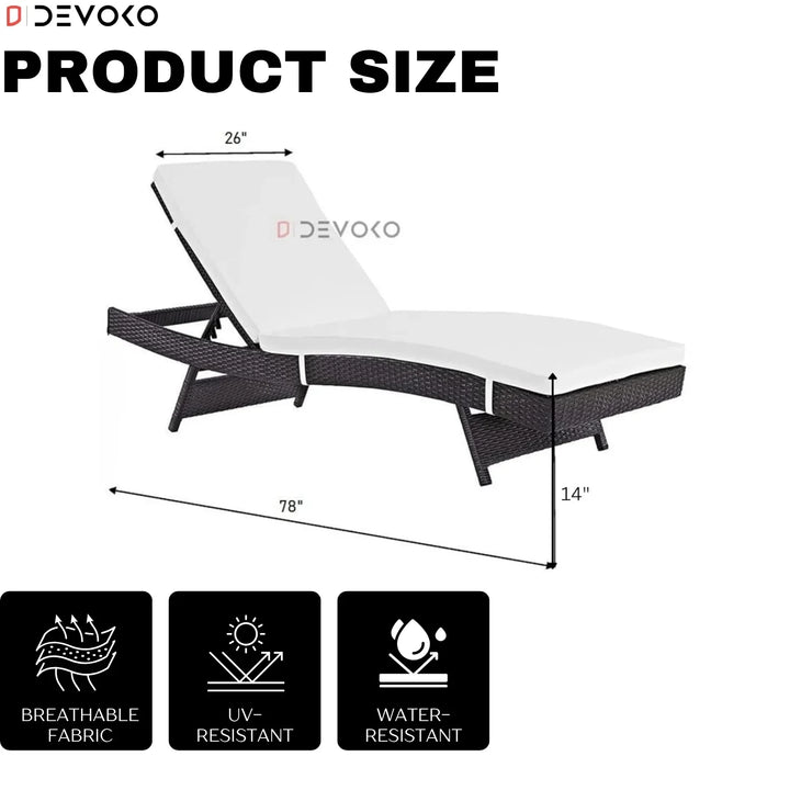 Hilda Outdoor Rattan Wicker Chaise Lounger For Poolside