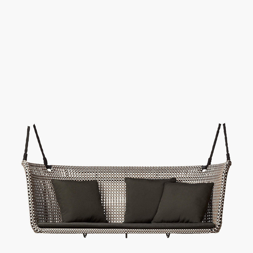 Kivar Double Seater Hanging Swing Without Stand For Balcony , Garden Swing (Brown, Light Brown, White)