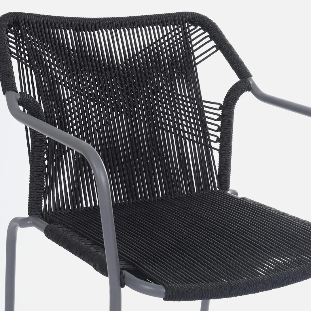 Evelina 3-Piece Outdoor Grey Rope Patio Set