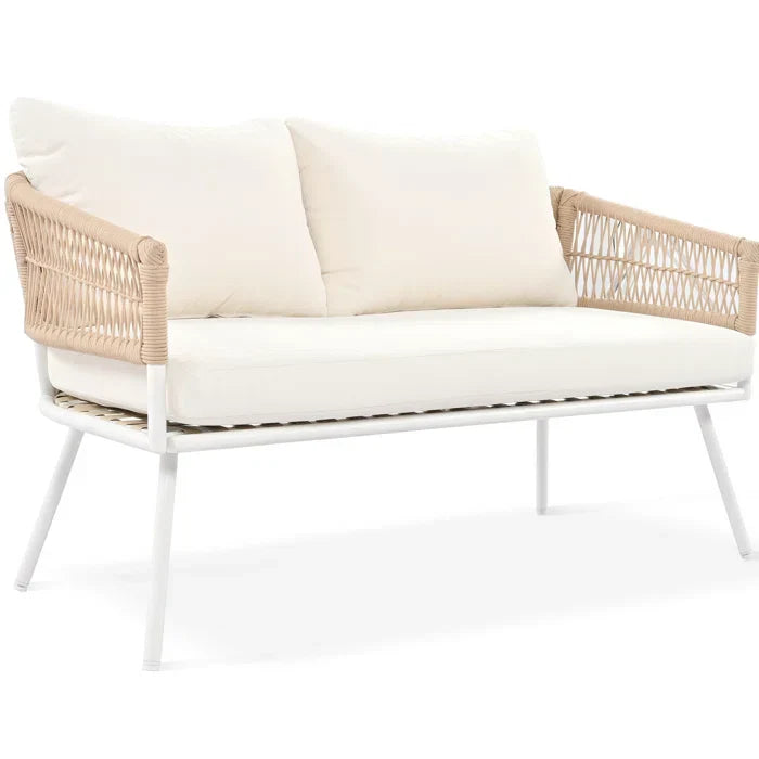 Frias Outdoor Sofa Set 2 Seater, 2 Single seater and 1 Center Table Braided & Rope