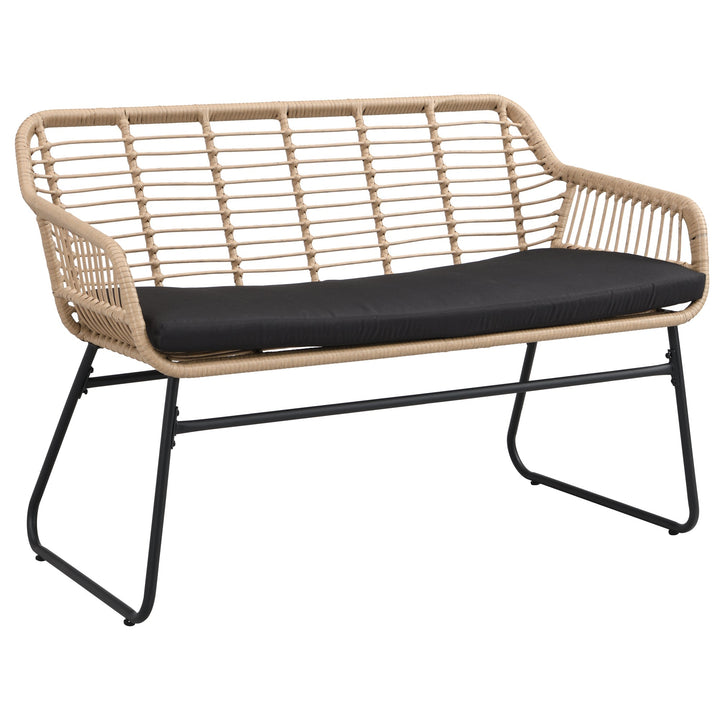 Drinus Outdoor Garden Balcony Sofa Set 2 Seater, 2 Single seater and 1 Center Table  Set (Black + Tan)