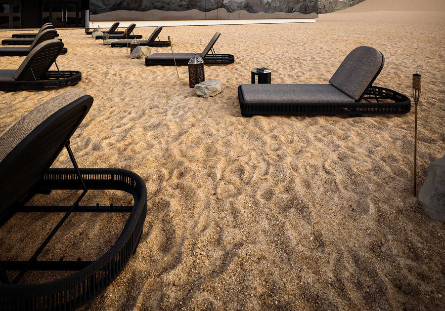 Eris Outdoor Swimming Poolside Lounger Braided & Rope