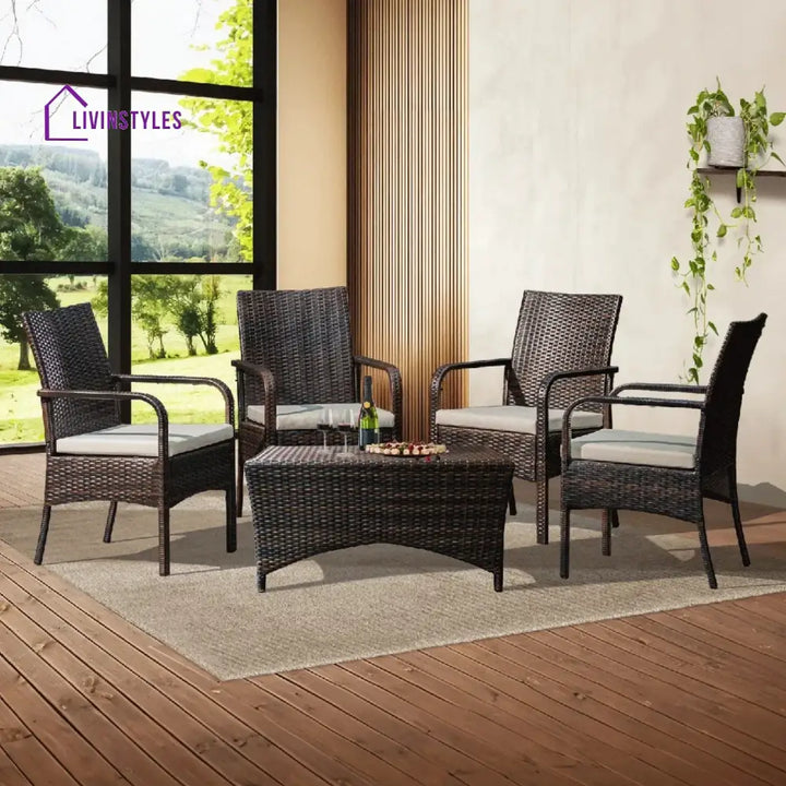 4-Piece Outdoor Rattan Wicker Patio Dining Chairs - Dinning Chairs