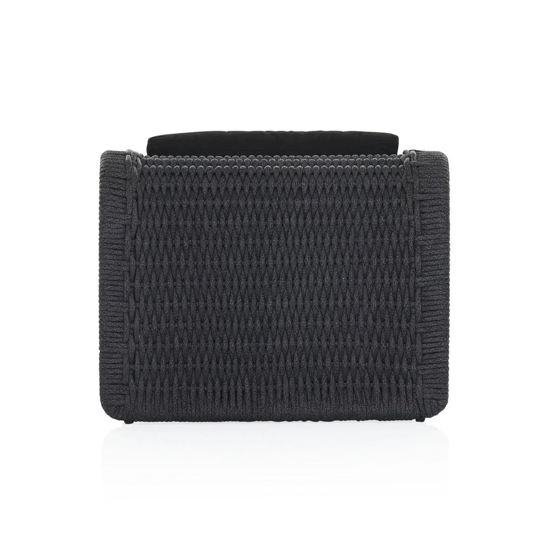 Adnet Outdoor Swimming Poolside Lounger Set of 2 (Black) Braided & Rope